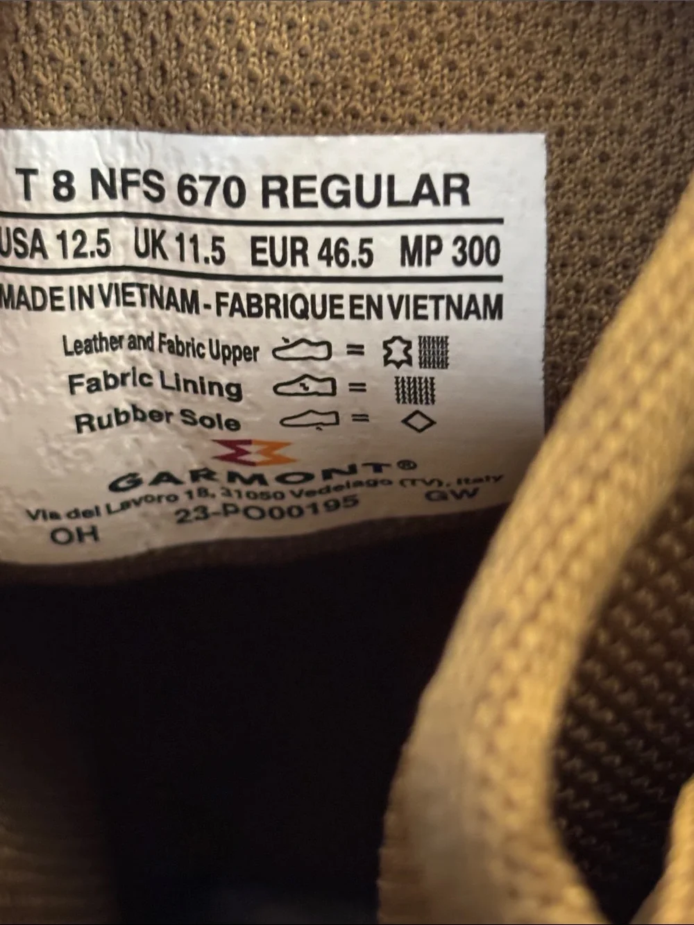 NWT New Garmont Coyote Tan T 8 NFS 670 Tactical 9” Lace Up Boots Men Size 12.5